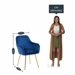 High Tufted Back Luxury Blue Lounge Chair - All India Decor