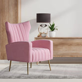 Dense Foam Luxurious Pink Lounge Chair - All India Decor