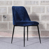 Royal Blue Velvet & Iron Dining Chair - All India Decor