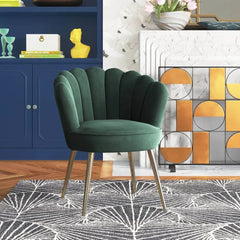 Green Crafted Shell Designer Lounge Chair - All India Decor