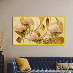Elegant and Beautiful Floral Painting Living Room Décor - All India Decor