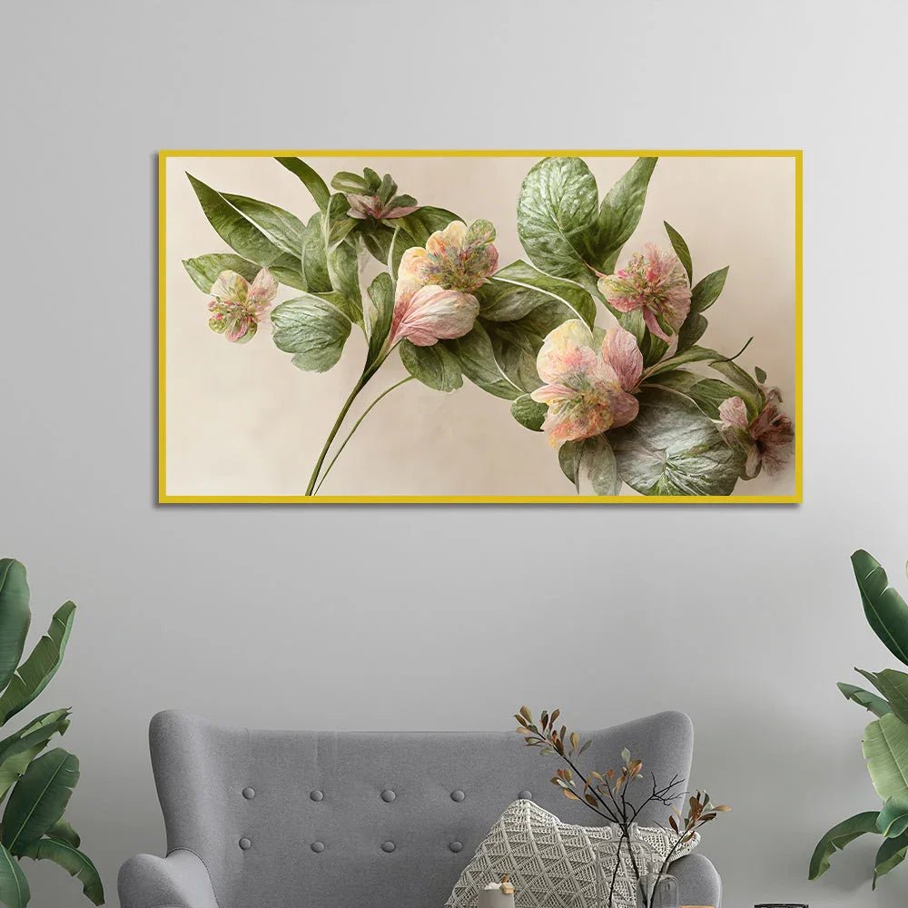 Elegant 3D Floral Painting for Wall Decoration Paintings with Frame - All India Decor