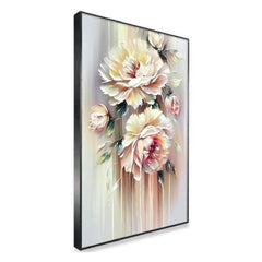 Elegant Botanical Wall Art with Roses Floral Canvas Wall Painting - All India Decor