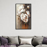 Romantic Floral Wall Art Floating Framed Flower Canvas Painting - All India Decor