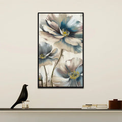 Minimalist Floral Art Print Soft Botanical Canvas Wall Painting - All India Decor