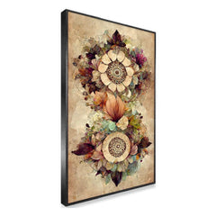 Vintage Floral Wall Painting Rustic Botanical Flower Canvas Wall Painting - All India Decor