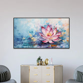 Elegant Pink Lotus Vastu Canvas Wall Painting - All India Decor