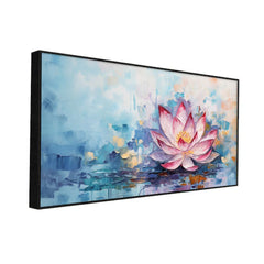 Elegant Pink Lotus Vastu Canvas Wall Painting - All India Decor