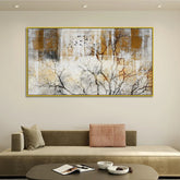 Abstract Modern Floral Canvas Wall Painting for Home and Office Décor - All India Decor