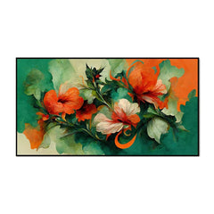 Elegant Floral Canvas Painting in Baroque Style for Wall Décor - All India Decor
