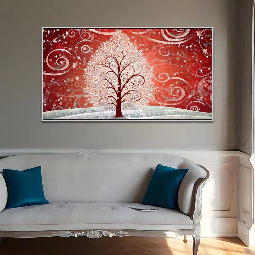 Festive Snowflake Elegance Christmas Decoration Canvas Wall Painting - All India Decor