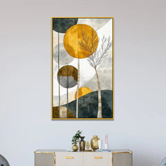 Canvas Framed Boho Painting Wall Art for Living Room - All India Decor