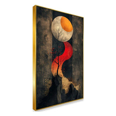 Golden Horizon Abstract Canvas Wall Painting for Home Décor - All India Decor