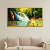 Panoramic Nature Waterfall Canvas Wall Painting for Peaceful Vibes - All India Decor