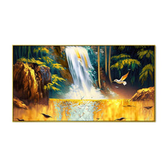 Vibrant Waterfall Canvas Wall Art for Home and Office Decoration - All India Decor