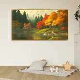 Abstract Nature Canvas Painting for Wall Décor with Floating Frame - All India Decor