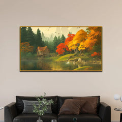 Abstract Nature Canvas Painting for Wall Décor with Floating Frame - All India Decor