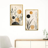 Minimalist Modern Canvas Art Wall Painting Two Pieces - All India Decor