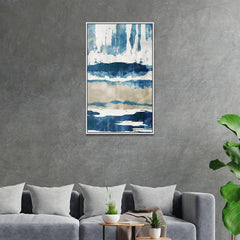 Blue Abstract Modern Canvas Wall Painting for Home Décor - All India Decor