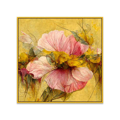 Eternal Bloom Luxe Pink Floral Square Canvas Wall Painting - All India Decor