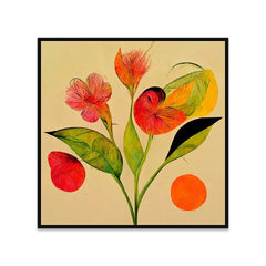 Floral Symphony Abstract Nature on Canvas Flower Wall Painting - All India Decor