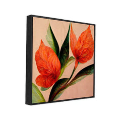 Modern Botanical Abstract Flower Canvas Wall Painting - All India Decor