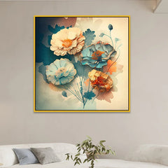 Vibrant Colorful Floral Canvas Wall Painting - All India Decor