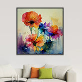Modern and Elegant Abstract Flower Canvas Wall Painting - All India Decor