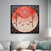 Vintage Christmas Canvas Wall Painting with Warm Festive Vibes - All India Decor