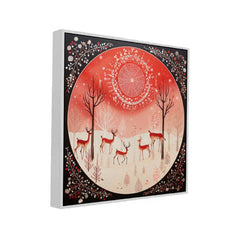 Vintage Christmas Canvas Wall Painting with Warm Festive Vibes - All India Decor