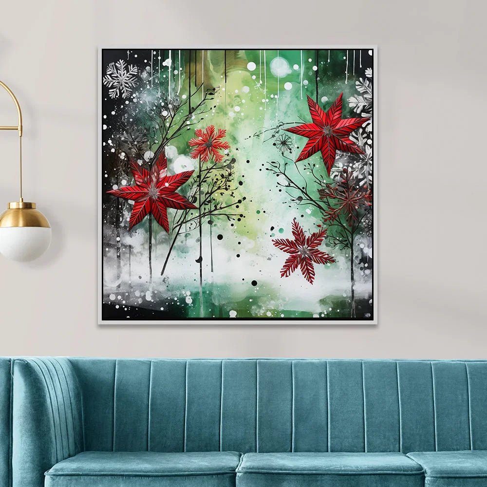 Winter Wonderland Mural Christmas Canvas Wall Painting - All India Decor