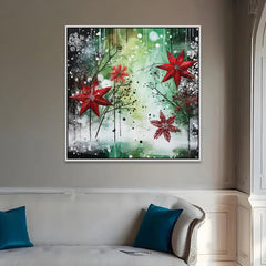 Winter Wonderland Mural Christmas Canvas Wall Painting - All India Decor