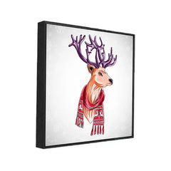 Reindeer Wall Painting Elegant Winter and Christmas Theme Canvas Paintings - All India Decor
