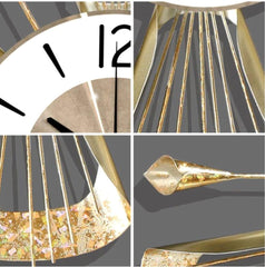 European Wrought Iron Wall Clock - Gold Finish 24inch