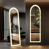 Floor LED Mirror – Gold Aluminium Frame with Saint Gobain Glass - All India Decor