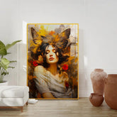 Artistic Brilliance Girl Elevate Your Walls with Modern Acrylic Paintings - All India Decor
