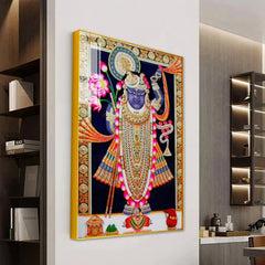Modern Shreenath Ji Maharaj Acrylic Wall Paintings for Contemporary Homes - All India Decor