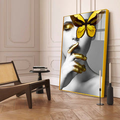 Thinking Girl: Discover Stunning Modern Acrylic Wall Paintings - All India Decor