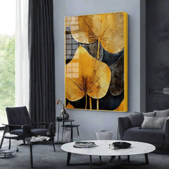 Golden Leaf in Art: Captivating Acrylic Wall Paintings for Any Room - All India Decor
