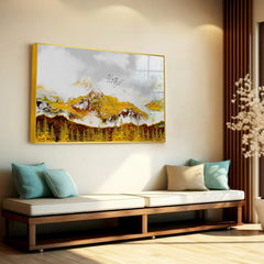 Premium Golden Forest Acrylic Wall Paintings & Arts - All India Decor