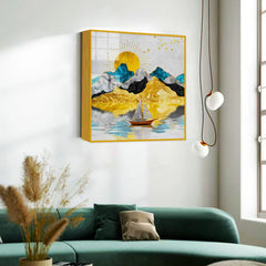 Beautiful Modern Design Sunrise Nature Acrylic Wall Paintings & Arts - All India Decor