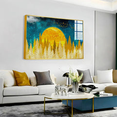 Beautiful Golden Sunrise Nature Acrylic Wall Paintings & Arts - All India Decor