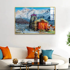 Beautiful Baba Kedarnath Dhaam Acrylic Wall Paintings & Arts - All India Decor