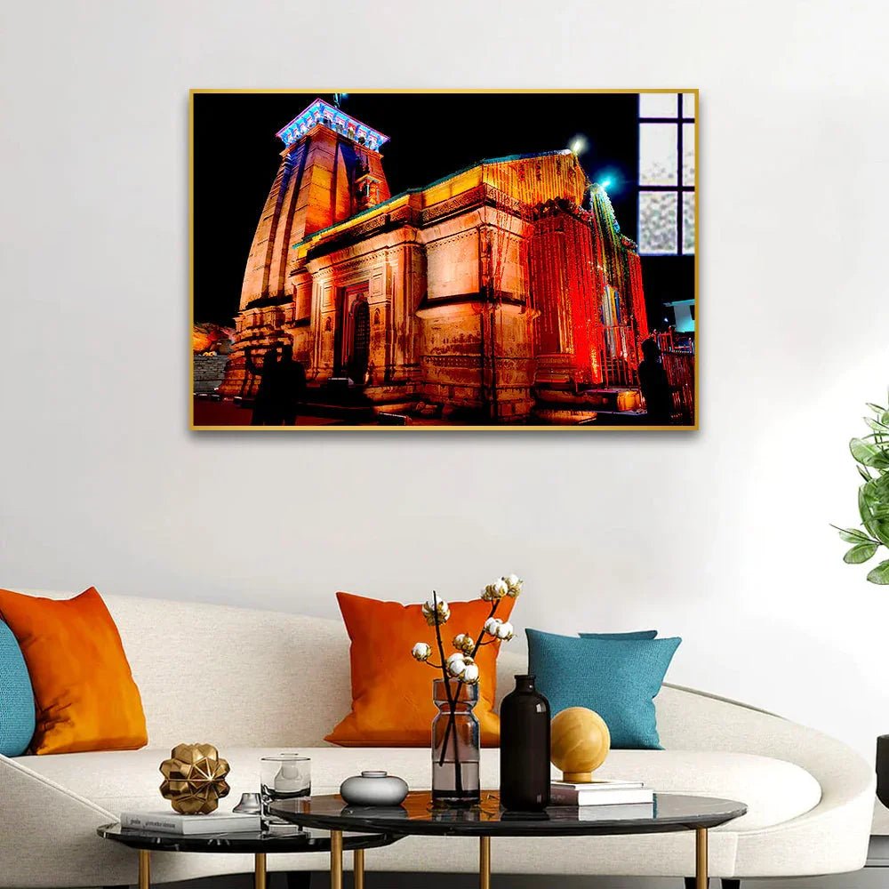 Beautiful Kedarnath Dhaam Acrylic Wall Paintings & Arts - All India Decor