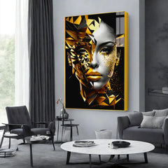 Beautiful Modern Golden Women: Elevate Your Walls with Acrylic Paintings - All India Decor