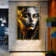 Artistic Innovation Girl Modern Acrylic Wall Art - All India Decor