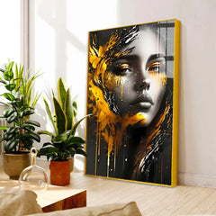 Artistic Innovation Girl Modern Acrylic Wall Art - All India Decor