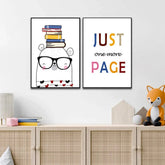 Cute Panda Reading Book And Motivational Quotes Framed Posters With Frame Set Of 2 - All India Decor