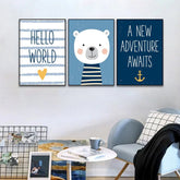 Set of 3 Girl Boy Baby Room Pictures Wall Art Décor - All India Decor