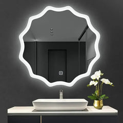 Aldona Large Round LED Mirror - All India Decor
